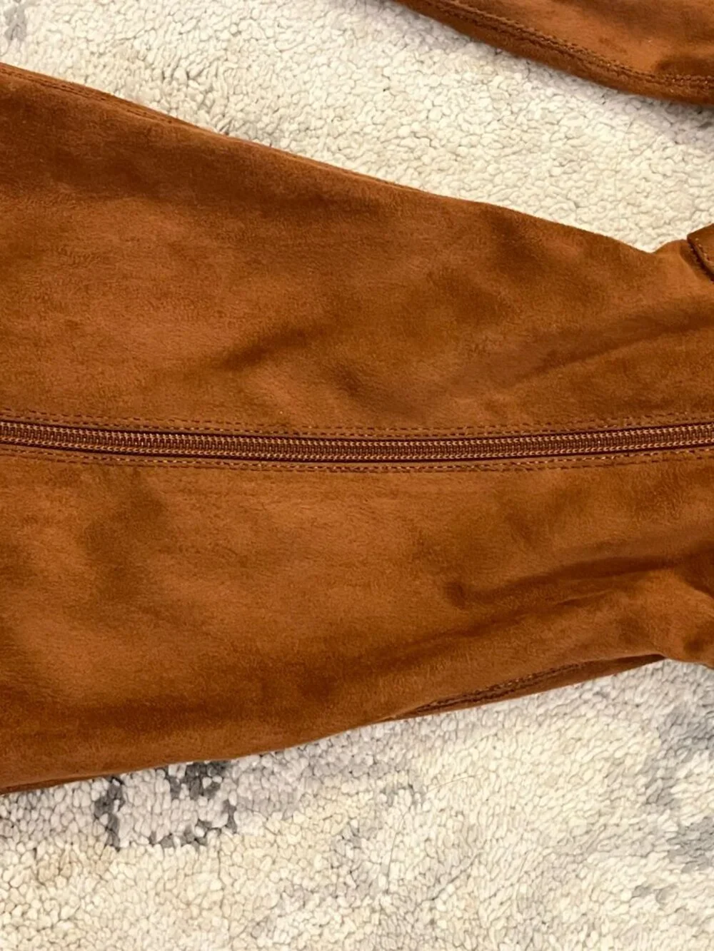 Torrid Cognac Brown Faux Suede Over The Knee Wide Calf Boots ~ Women's 11.5 WW